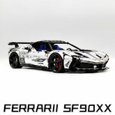 1:8 Ferrari SF90XX Silver Plating Limited Color, The Ultimate Supercar, More Than 12 Features Restored(4100 Pcs)
